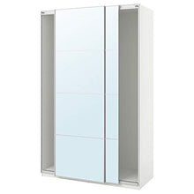 PAX armadio con ante scorrevoli 150x66x234 cm bianco/Auli specchio vetro