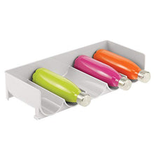 mDesign Scaffali per Bottiglie di Vino impilabili – Portabottiglie in plastica per 5 Bottiglie – Organizer in plastica per Ogni Tipo di Bottiglia – Grigio Chiaro