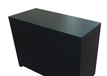 D.G.M. Srl Cassettiera comò Orizzontale Cronos con 4 cassetti, Legno con Finitura Wengé, Nero, L.100,5 x P.45 x H.76 cm