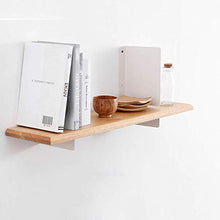 Semplicità Elegante Scaffale a Muro Scaffale Galleggiante Scaffali in Legno Massello in Legno Deposito Cucina Camera da Letto Soggiorno, 4 Tipi, 3 Dimensioni Disponibili, HJJ, Rovere Bianco,