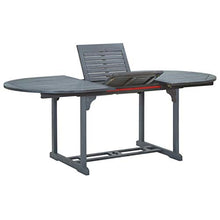 Tidyard Set 5/7 pz da Pranzo da Giardino in Legno Massello di Acacia Grigio,Set Tavolo e Sedie da Giardino per Esterno in Legno,Set Tavolo Estensibile Allongabile e 4/6 Sedie da Giardino in Legno