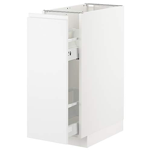 METOD base armadio/estraibile int raccordi 30x61.6x88 cm bianco/Voxtorp bianco opaco