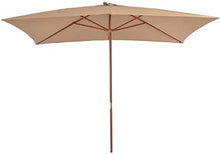 SHANCL Ombrellone Outdoor Proteggere Giardino Ombrellone con palo di Legno 200 * 300cm Taupe Giardino domestiche di Prato Ombrelloni da Giardino Ombrelloni