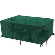 WAFWYY Copertura per Mobili da Giardino, Impermeabile 420D in Tessuto Oxford con 4 Fibbie Fisse Anti Vento E Protezione UV Set da Giardino，Rettangolare