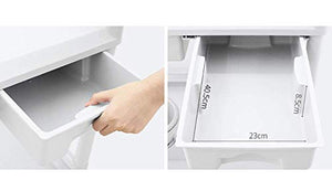 ZHFZD Bianco con cassetti, Carrello Porta Ruote e ripiano a 2 Piani per Auto Medica per Veicoli Commerciali (Dimensioni: 75 × 52 × 84 cm)