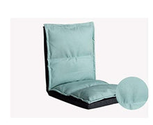 HongTeng Divani Pieghevole Tatami Divano Lazy Singolo Schienale in Tessuto Balcone Camera da Letto Soggiorno Sedia for Esterno Portatile 128 × 54 cm (Color : Lake Green (Technical Fabric))