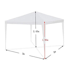 HG® Tenda da giardino 3 x 3 m, impermeabile, per campeggio, eventi, con tubi in acciaio, materiale stabile e di alta qualità