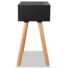 Festnight Set 2 pz Comodini Sospeso Camera da Letto Design Moderno con Cassetta in Legno Massello di Pino Nero/Marrone,Comodino Cameretta,Comodino Porta Ogetti,Comodino Porta Telefono 40x30x61 cm