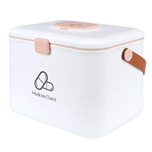 01 Scatola della Medicina, Scatola di Irst-Aid, Materiale Portatile Sicuro per Le Medicine quotidiane domestiche(White Powder)