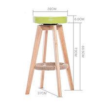 LXYPLM Sgabello Sedie Bar Barstools Sedie girevoli in Similpelle, bancone in Legno massello for Il Tempo Libero, Colazione, sgabelli da Pranzo for Cucina Cafe Pub Arredo Bar Cucina