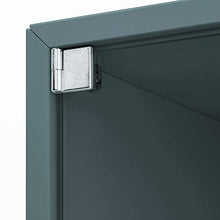 Armadio EKET con anta in vetro 35x25x35 cm grigio-turchese
