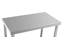 Wiltec Tavolo di Lavoro in Acciaio Inox 100 x 60 x 85 cm Tavolo da Giardino