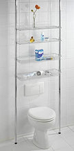 WENKO Scaffale telescopico Ellera - 2 aste di supporto allungabili, 2 ripiani, 2 cestelli, cromo, Acciaio, 71 x 65-285 x 20 cm, Cromo