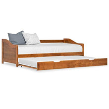 SKM Divano Letto a Scomparsa Marrone Miele Legno di Pino 90x200 cm