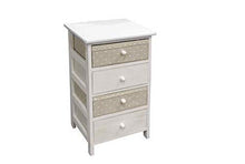 Gicos Mobile cassettiera Comodino comò in Legno 4 cassetti Cuore 36 * 30 * 65 cm Shabby Chic XDA-708138