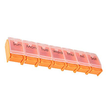 HEMOTON Mini Portapillole Organizer Settimanale per Pillole Scatola per Medicinali per La Cura della Salute per Viaggio di Una Settimana (Arancione)