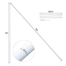 Outsunny Set Palo per Tenda a Vela con Picchetti di Fissaggio e Corda Φ25mm × 3m Bianco