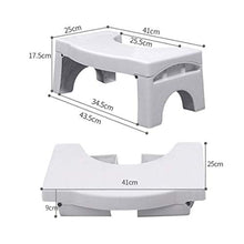 Sgabello WC Pieghevole | Sgabello da Toilette accovacciato per Bambini e Adulti | Carico Massimo 100 kg Pouf da Cucina per Bagno
