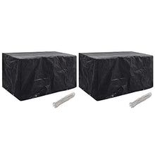Lechnical Pratico Set di 2 Fodere per mobili da Giardino, Fodera per mobili da Giardino in polietilene Nero, Set 2 Pezzi 180 x 70 x 90 cm (Lunghezza x Larghezza x Altezza) -con 8 Fori