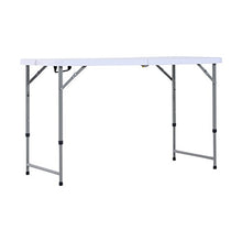 Outsunny Tavolo da Giardino Picnic Campeggio Pieghevole Portatile Regolabile in PE Acciaio 122 x 61x 59/74cm