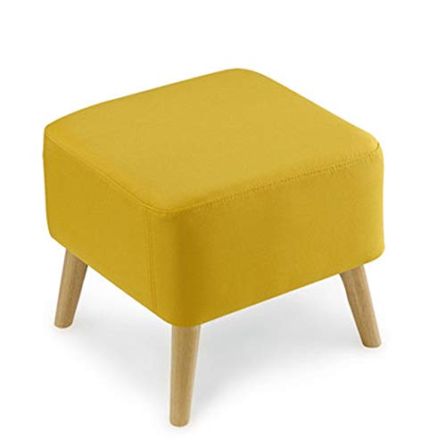 Sgabello moderno Poggiapiedi quadrato in tessuto stile ottomano Poggiapiedi quadrato Tessuto sfoderabile e lavabile for la decorazione della camera da letto Panca for scarpe Sgabelli bassi in legno Fo