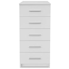 cangzhoushopping Cassettiera Alta in Truciolato 41x35x108 cm Bianca Arredamento Armadietti e portaoggetti Armadietti e stipi