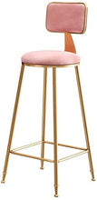 Sgabelli Sgabello Da Bar Nordico Ferro Art Schienale Alto Sgabello Rotondo Sedile In Velluto Sedia Da Pranzo Per Il Tempo Libero Bar Moda Semplice Sedia Da Pub Cafe Restaurant Counter (6 Colori)
