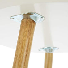 LOMOS set di tavolini da salotto Finja, colore bianco, costituito da due tavolini in legno