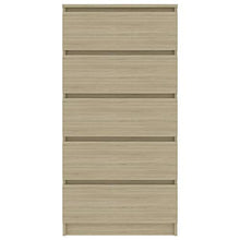 FAMIROSA Credenza con Cassetti Rovere Sonoma 60x35x121 cm in Truciolato