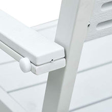 FAMIROSA Sedie da Giardino 4 pz Bianche in HDPE Aspetto Legno