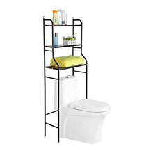 Joycelzen, Scaffale a 3 ripiani da bagno, da mettere sopra il WC, con struttura in metallo