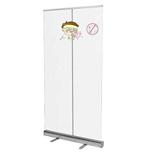 Schermo Ci Distanza Sociale con Banner Pieghevole e Mobile in PVC Pop-up | Schermo Protettivo per Schermo Divisorio per Ripiano o Pavimento - 160/180/200cm