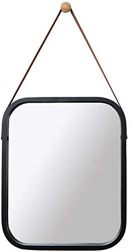 JKCKHA Parete Specchio del Bagno Nordic Parete Specchio Rotondo Dressing Specchio, Specchio, Bagno Decorazione, Specchio Appeso (Colore: Nero, Formato: 43 * 74 Centimetri) Decorazioni per la casa