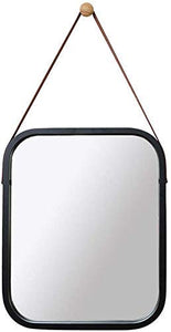 JKCKHA Parete Specchio del Bagno Nordic Parete Specchio Rotondo Dressing Specchio, Specchio, Bagno Decorazione, Specchio Appeso (Colore: Nero, Formato: 43 * 74 Centimetri) Decorazioni per la casa