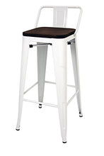 La sedia spagnola Tólix Set di sgabelli con Schienale, Legno, Bianco, 53.50x52x73 cm, 2 unità