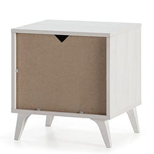 VS Venta-stock Comodino Koln 2 cassetti Color Bianco/Legno, 45 cm (Larghezza) 40 cm (profondità) 51,4 cm (Altezza)