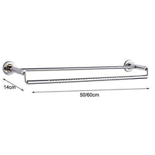 Portasciugamani in acciaio inox alto e basso doppio porta asciugamani da bagno con asta per appendere asciugamani, 60cm