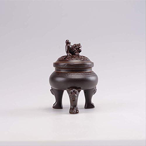 ZAAQ Zen Ornaments - Incenso in Ceramica a Tre Gambe, in Legno di Sandalo Anticato
