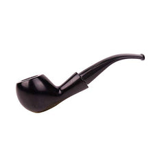 Opuscolo per pipa in ebano fumante Set per affumicare la coda curva in acrilico 9mm filtrato con ebano, A1