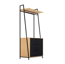 Meubletmoi - Cassettiera con 3 cassetti, in MDF e metallo, colore: Nero e beige, design contemporaneo, Lucien 2924