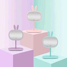 AJH Home Specchio da toeletta Specchio da Trucco Specchio da Trucco Portatile Lampada da Tavolo 2 in 1 Luce a LED Mini Specchio USB Ricaricabile Touch Screen Specchi