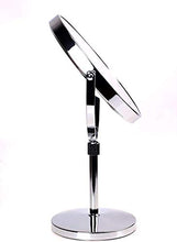 ZCCL Supporto Regolabile in Altezza con ingrandimento 10x, 8 Pollici, Specchio a 360 ° Specchio da Bagno Rotante Cromato Specchio da Trucco Specchio da Barba Specchio da Bagno, Standard + 10 ingr