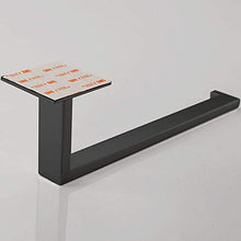 Melairy Portasciugamani da Parete Portasalviette Senza Foratura Acciaio Inox Autoadesivo Nero Bagno da Porta Asciugamano Accessori Per Il Bagno
