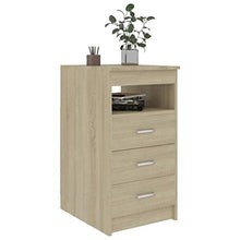 FAMIROSA Cassettiera Rovere Sonoma 40x50x76 cm in Truciolato