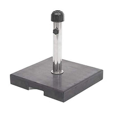 Mendler Base Piede per ombrellone Quadrata HWC-F92 Granito Marmorizzato 24kg Nero