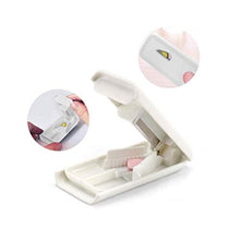 Odoukey Pillola Splitter Pill Press Crusher divisore Tablet divisore Dispenser Box Fisso Portatile Leggero Bianco per la Corsa