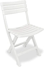 Set sedie e Tavolo da Giardino Pieghevole in plastica - Camping Set (Bianco)