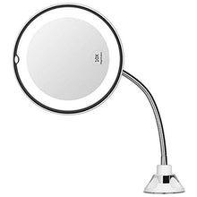 Flessibile a collo di cigno 11.5' 10 X Ingrandimento Led Illuminato Specchio Circolo Illuminato 10x