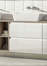 VBChome Moduo, collezione Crea 35, 35 cm x 35 cm x 13,5 cm, lavabo, in ceramica, per bagno e WC