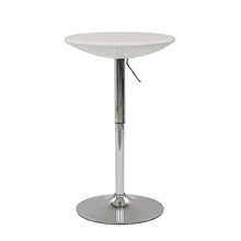 Cribel Milan Snack Tavolo, Metallo Cromato, Vetroresina, Bianco